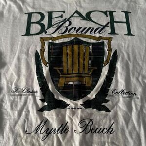 Vintage 80s 90s Men's XL Beach Bound Myrtle Beach Single Stitch Oneita Power-T‎